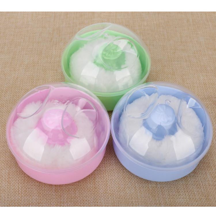With powder puff box talcum powder baby powder puff baby newborn