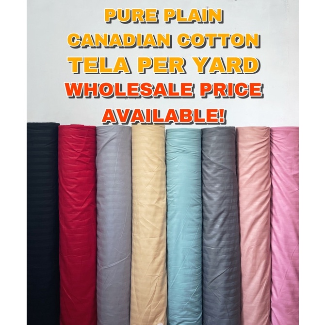 CANADIAN COTTON PLAIN Tela for Bedsheets, Curtains, etc. | Shopee ...