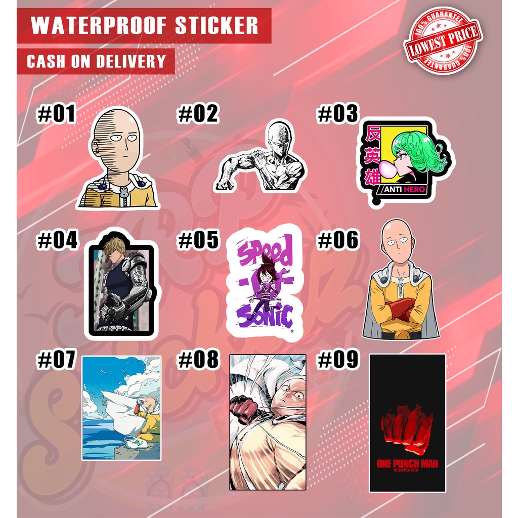 Onepunch Man / Anime | Waterproof Sticker | Shopee Philippines