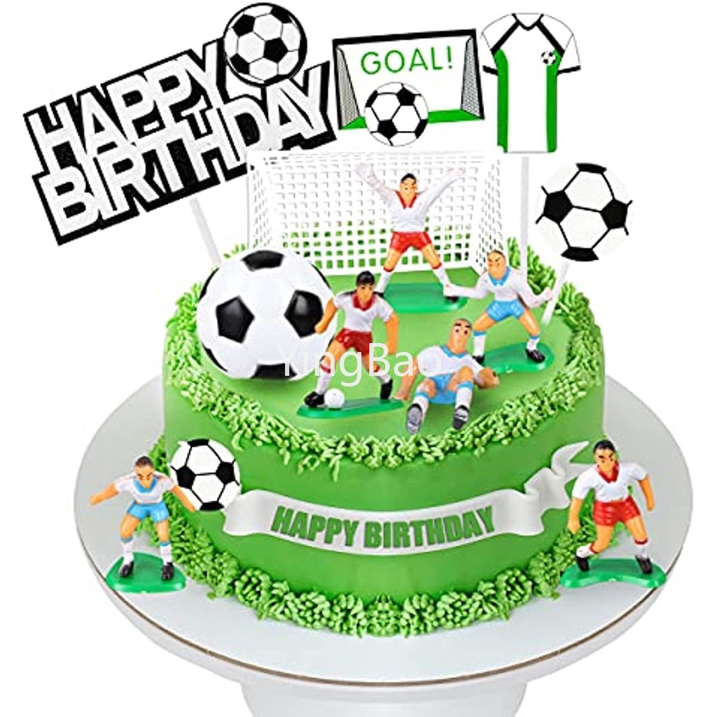 15 PCS The World Cup Football Theme Cake Topper Decorations Soccer Ball ...