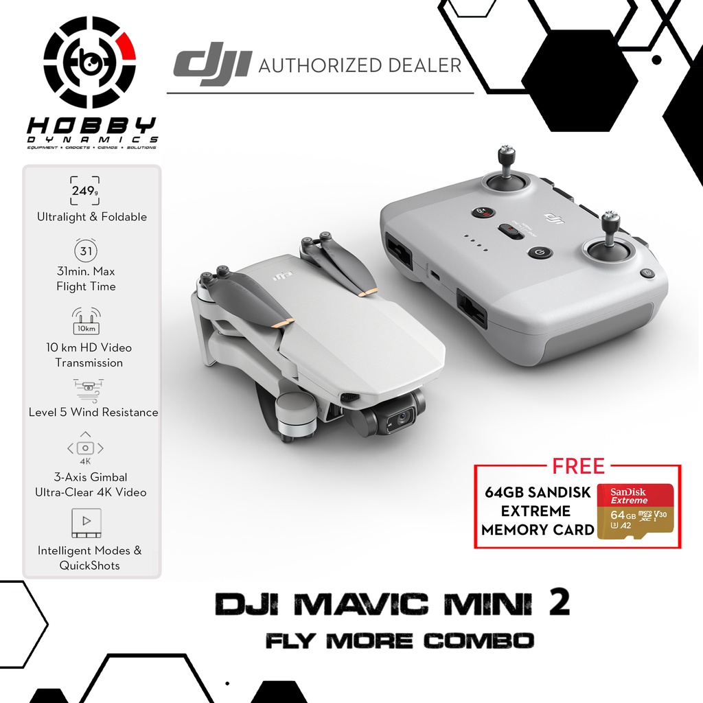 DJI Mavic Mini 2 Fly More Combo Quadcopter with FREE 64GB Sandisk