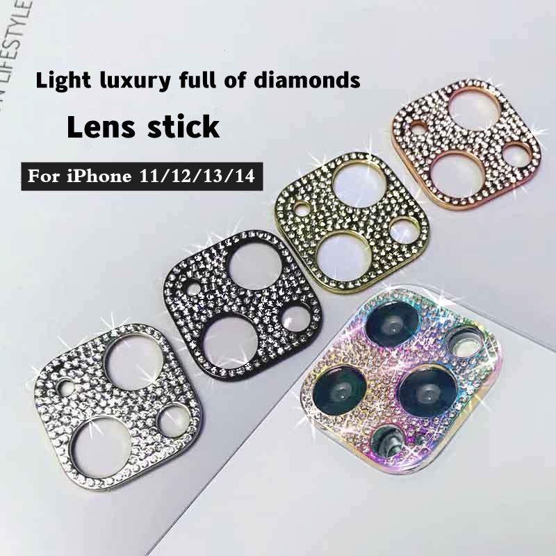 Deluxe Diamond Camera Lens Protector For iphone 14 12 Pro max 14 Plus
