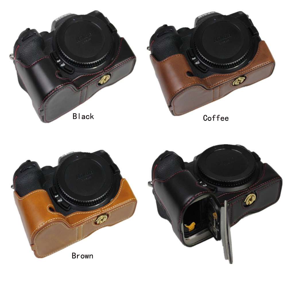 Pu Leather Camera Bag Half Body Case Base For Nikon Z fc Zfc Z50 Z30 Z5