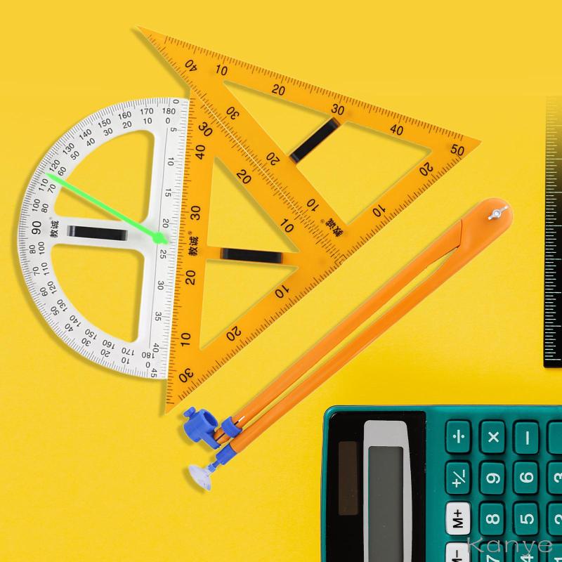 [KY] 4x Large Math Geometry Rulers Large Number Big Size Set Ruler