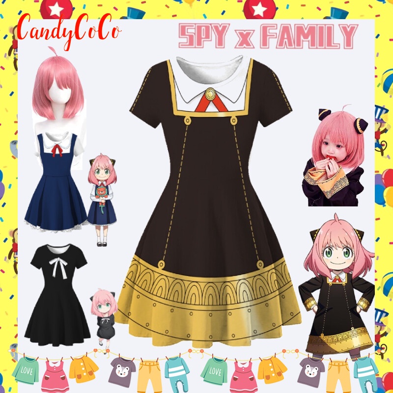 Spy X Family Anya Forger Cosplay Costume Dress Princess Costume ...