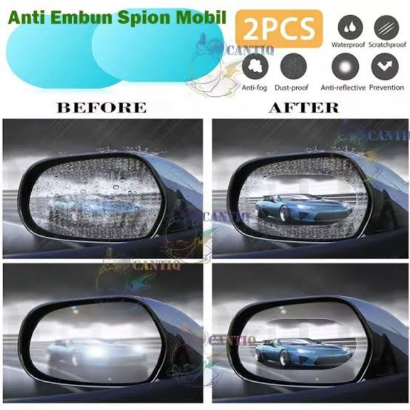 2pcs Car Rear View Mirror Anti Fog Water Dew Stickers | Shopee Philippines