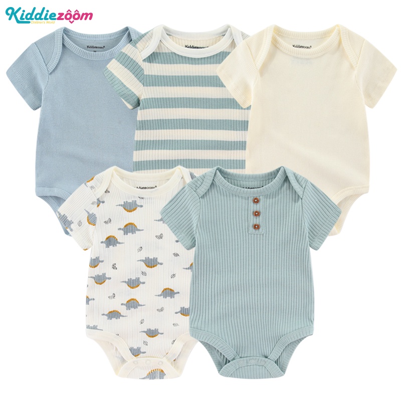 Kiddiezoom 5pcs Unisex Newborn Clothes Baby Boy Cotton Jumpsuit Short