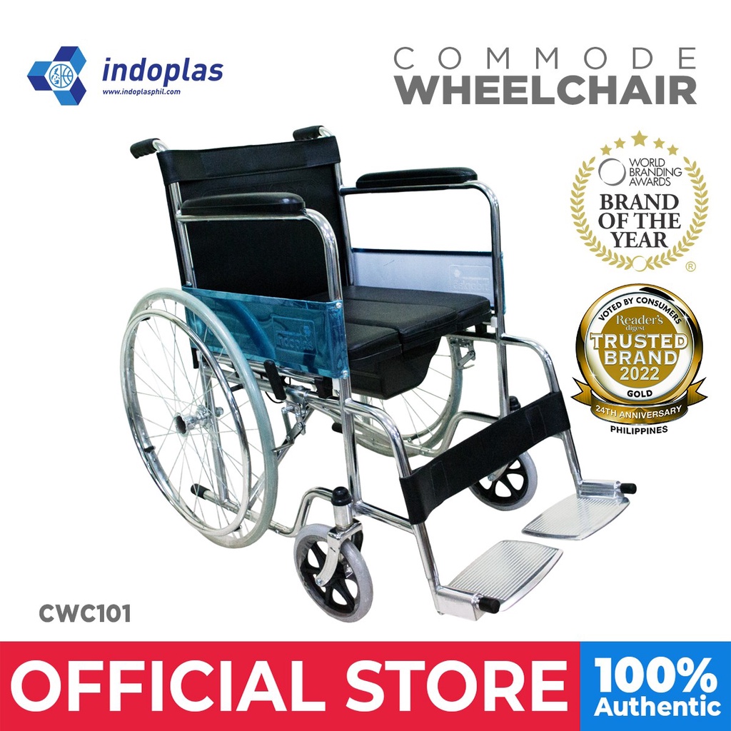 Indoplas CWC101 Commode Wheelchair | Shopee Philippines