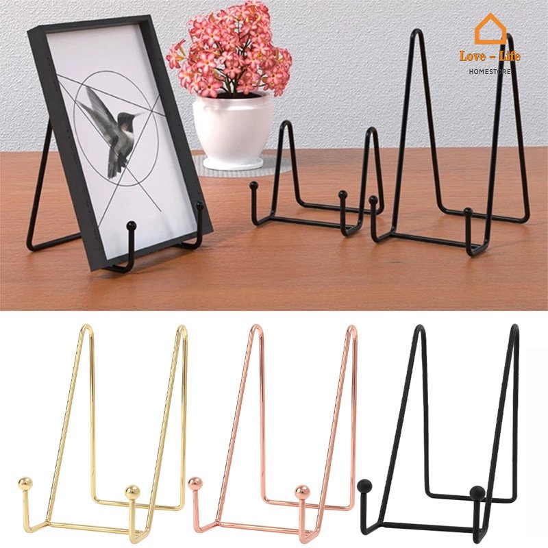 Modern Minimalist Desktop Book Photo Album Display Geometric Metal Holder/ Household Portable