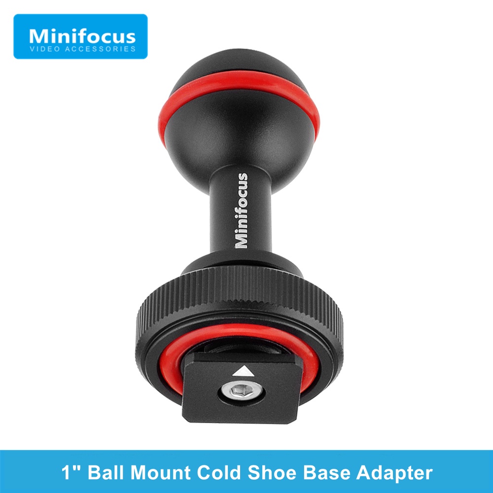 ♞1" Ball Cold Shoe Base Adapter Connector for Underwater Diving Camera