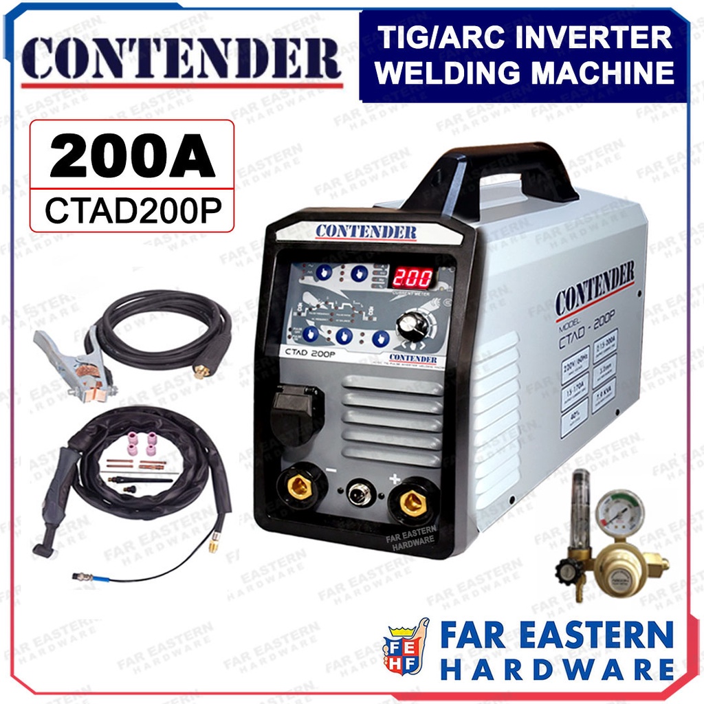 CONTENDER TIG ARC AC/DC Inverter Welding Machine w/ Pulse 200A CTAD200P