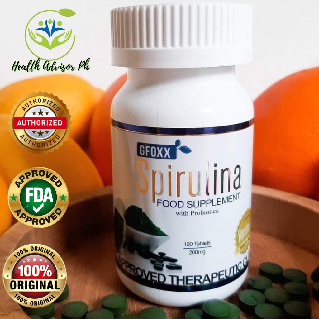 Original Gfoxx Spirulina with Probiotics 100 Tablets Shopee Philippines