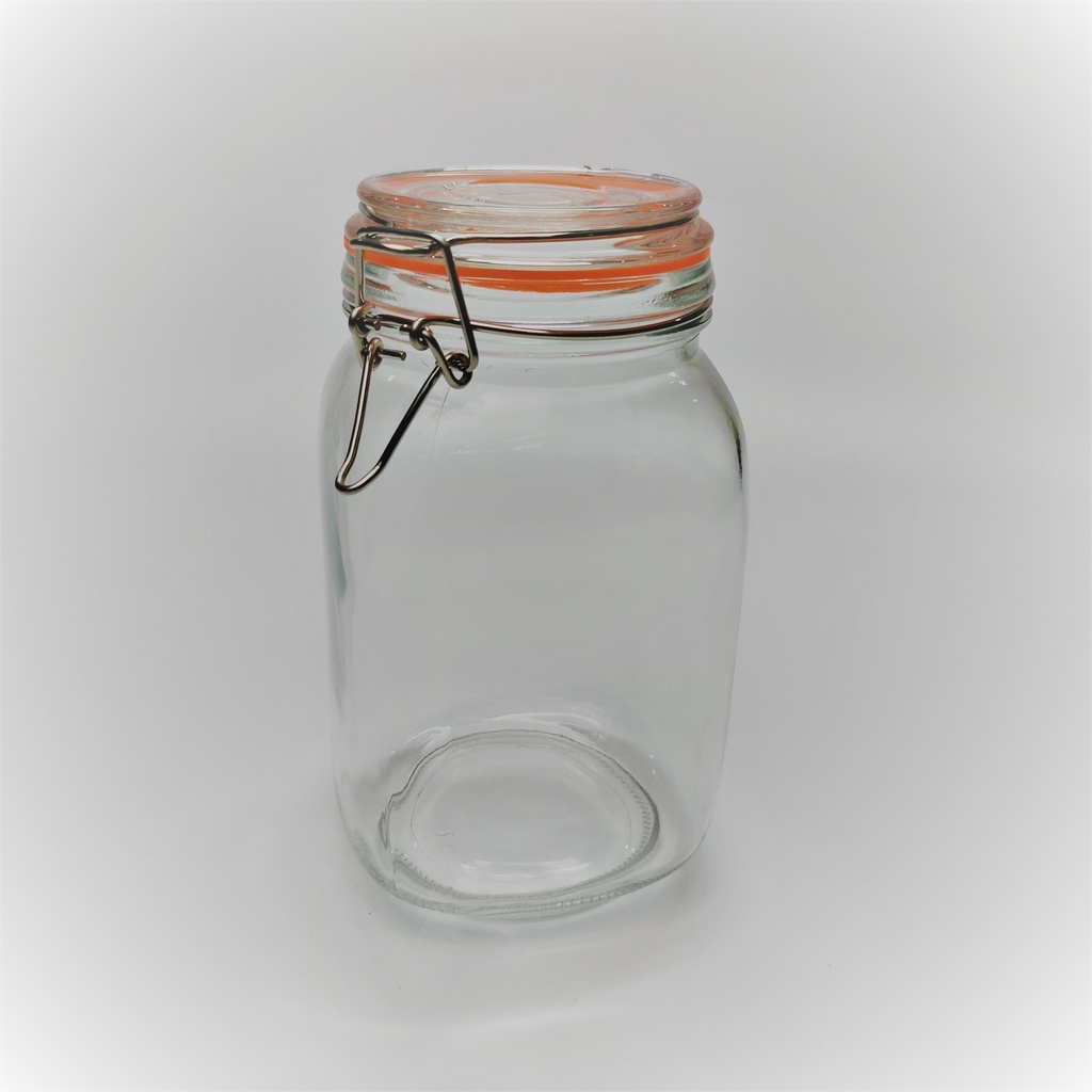 Airtight Kilner glass jar with clip top lid and liters for food  storage and food preservation