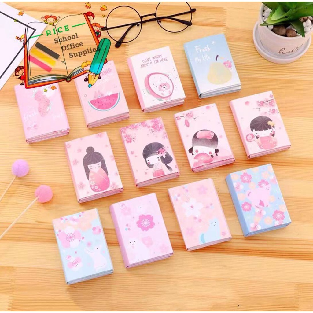 RIce 6in1 Folded Sticky Notes Fruits/Japanese Girl/ZOO/Ice Cream Cat ...