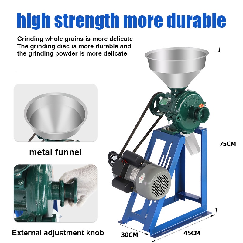 (COD）3HP New Portable Grinder Wet Mill Corn Grinder Peanut Butter Rice ...