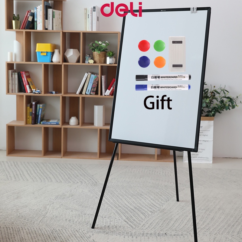 Deli White Board Learning Writing Board Flip Chart Easel Whiteboard