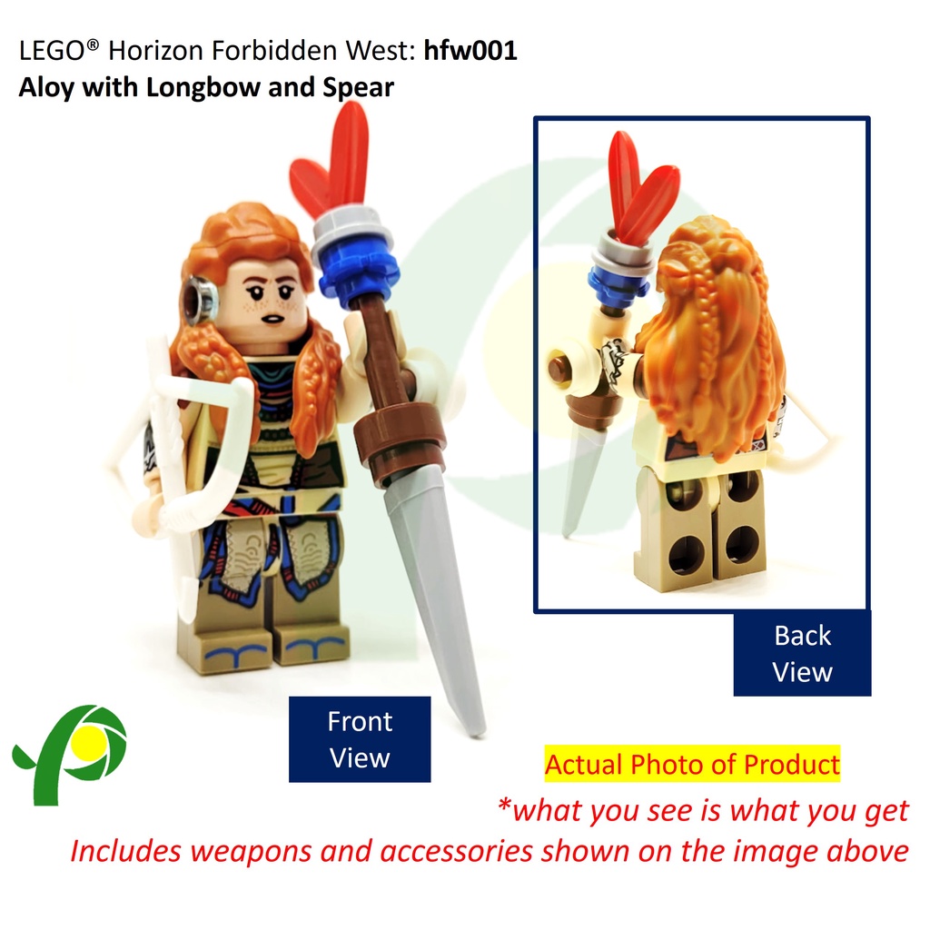 LEGO Horizon Forbidden West Minifigure hfw001 Aloy with Weapons ...