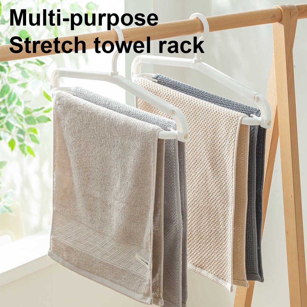 LOCAUPIN Retractable Hanging Clothes Hanger Laundry Towel Drying Rack ...