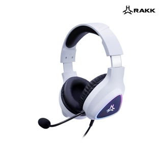 RAKK HUNI Wired 3.5 AUX STEREO SOUND 16.4M RGB COLORS Gaming Headset RGB White / Black