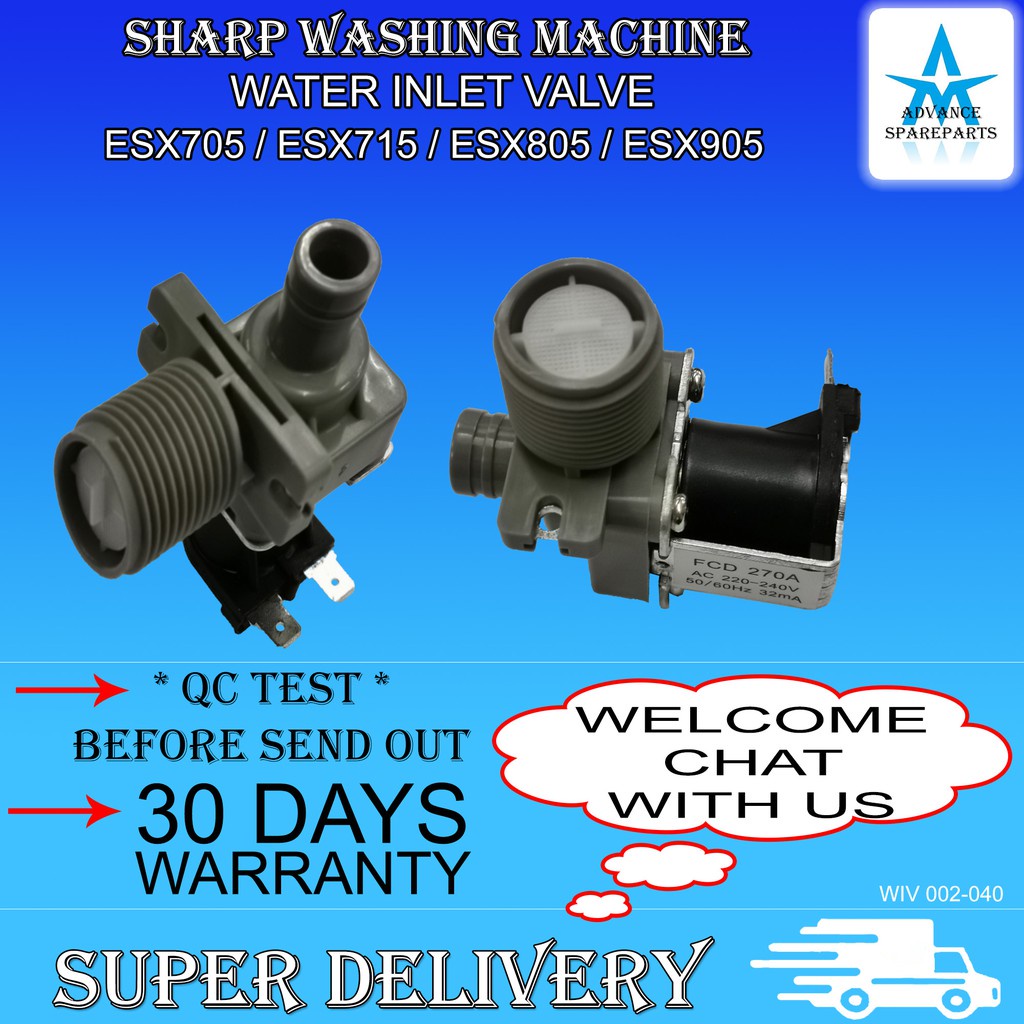 Washing Machine WATER INLET VALVE SHARP ESX705 ESX715 ESX805 ESX905 ...