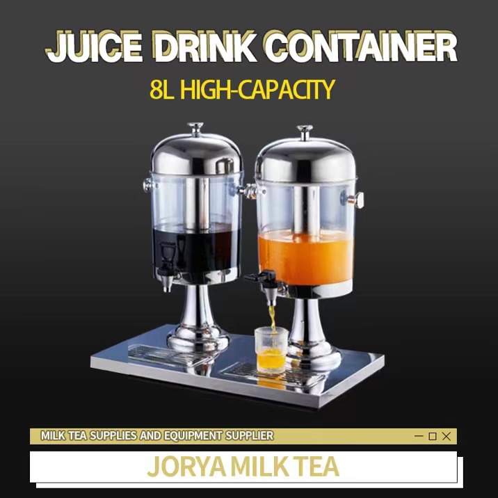 8L Single Juice Dispenser STAINLESS STEEL Drink Container With Ice