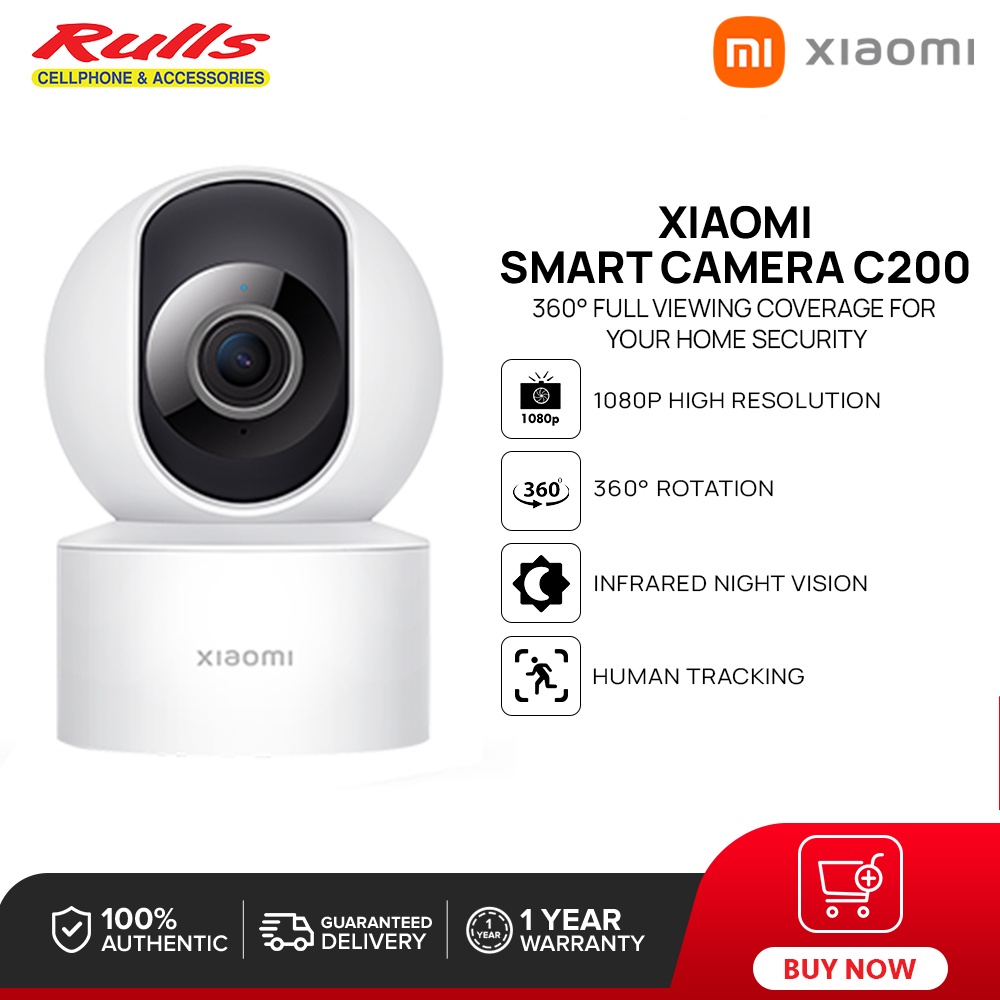  Xiaomi Smart Camera C200, 360° Vision, AI Human Detection,  Clear and Crisp Video, Enhanced Night Vision, Full Encryption for Privacy  Protection, Smart Voice Control, Fast Forward Playback Speed, White :  Electronics