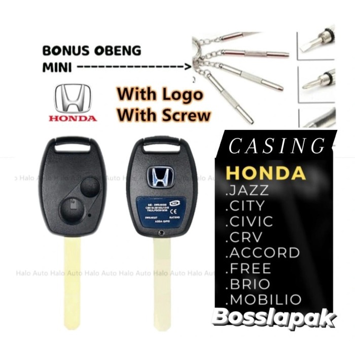 Safety Lock Casing Cover Car Remote Key Case Honda Crv Jazz Rs Brio