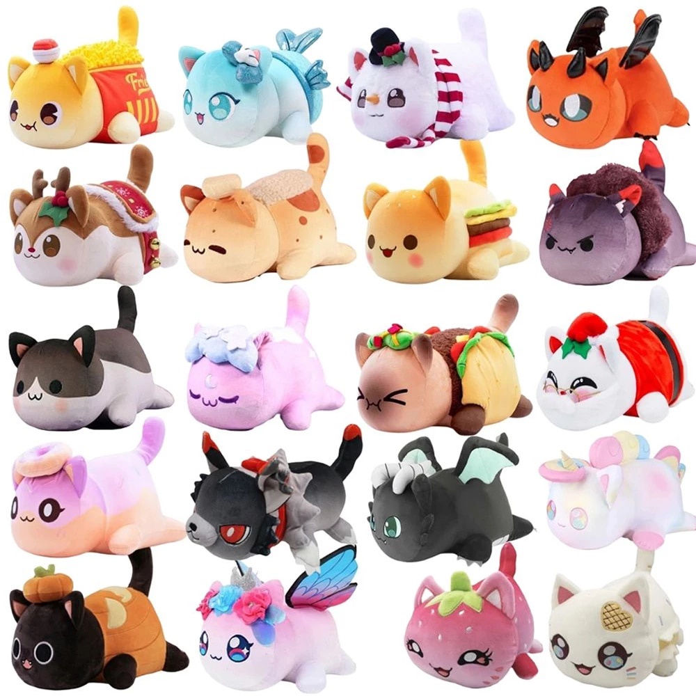 25cm Cute Kawaii Aphmau Meows Cat Plush Toy Soft Meemeow Stuffed Donut ...