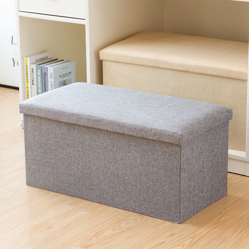 Foldable Storage Chair cloth Ottoman storage stool folding sofa stool ...