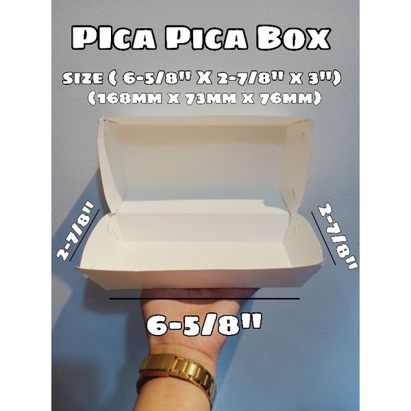 Pica Pica Box/Hotdog Box/Corndog (White Vision) | Shopee Philippines