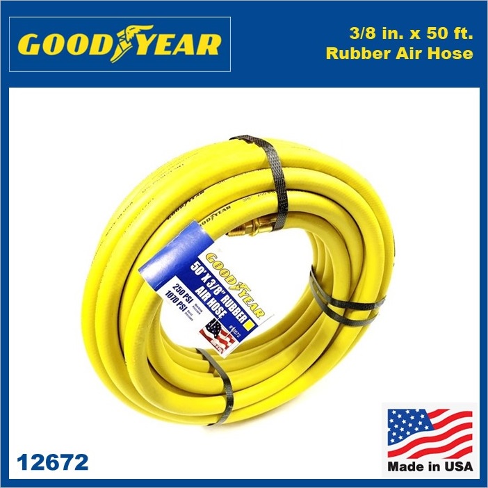 Goodyear Rubber Air Hose 3/8Inch by 50Feet 250 PSI Rubber 12672