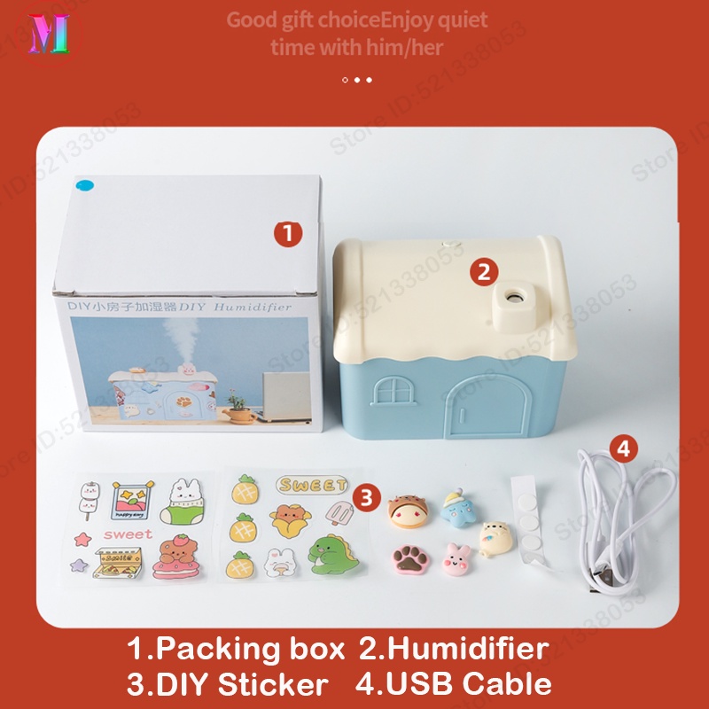 600ml Cute Air Humidifier DIY Diffuser Air Mini Humidifiers Aroma House ...