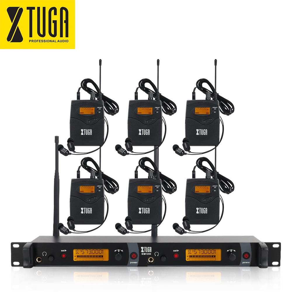 XTUGA IEM1200 Wireless In Ear Monitor System 2 Channel Transmitter 6