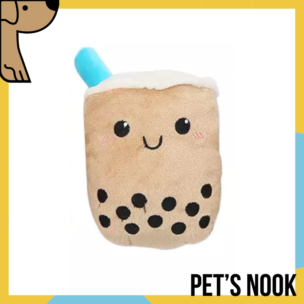 Boba Milk Tea Squeaky Plush Toy for Pets - Cute Plushee for Dogs ...