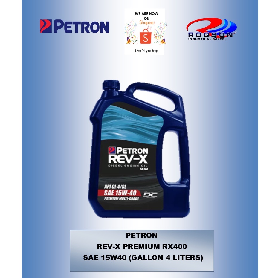 PETRON REV-X PREMIUM MULTIGRADE RX400 SAE 15W40 (GALLON 4 LITERS ...