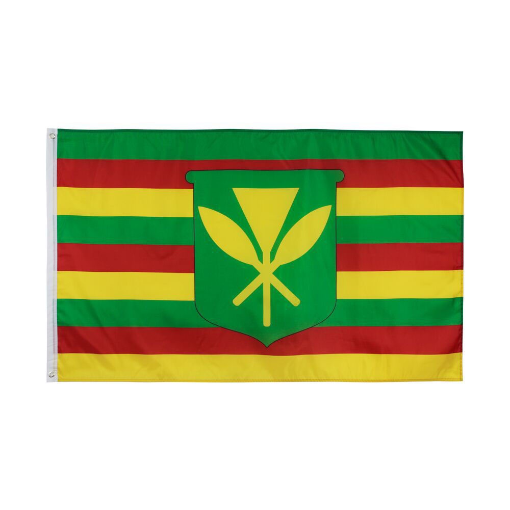 Candiway wave green red Maori New Zealand flag of choice Brass