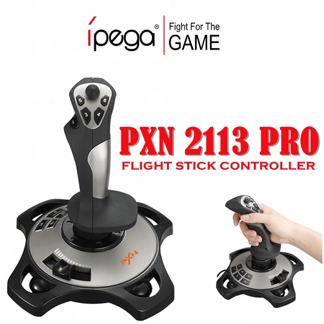 PXN 2113 Joystick USB Da Volo Per PC – Con Vibrazione, Acceleratore E 12 Pulsanti Programmabili, Per Simulatori Di Volo