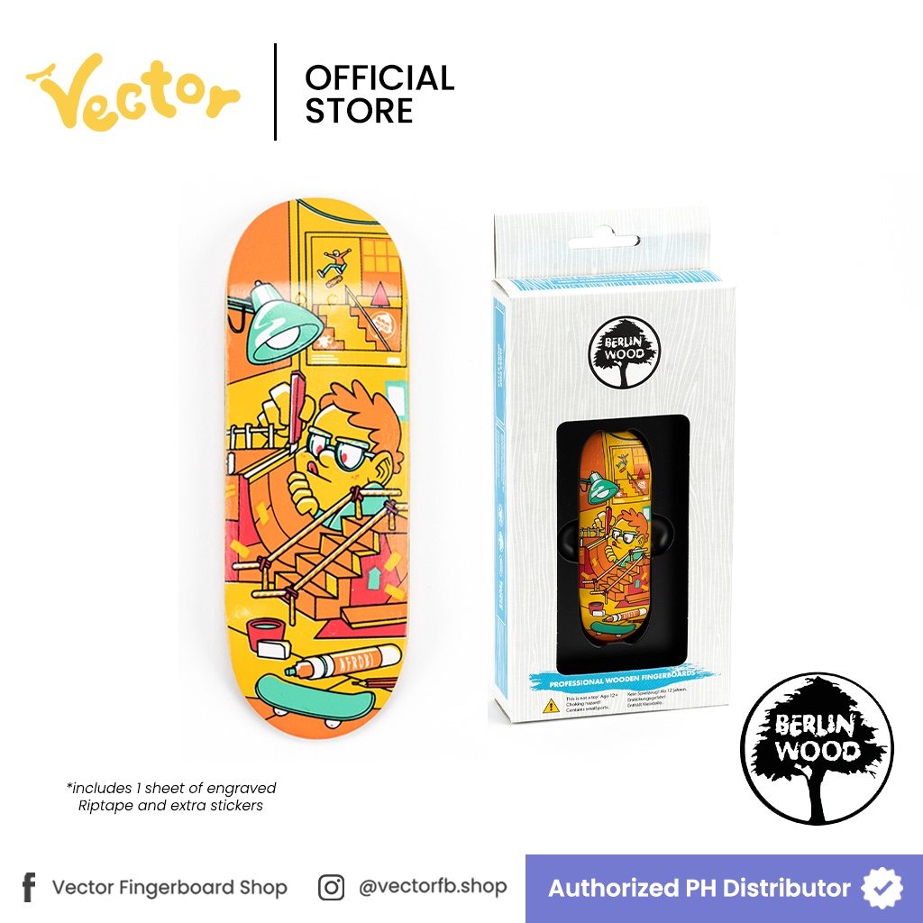 Berlinwood "Afrobi Promodel 2022" Professional Fingerboard Deck