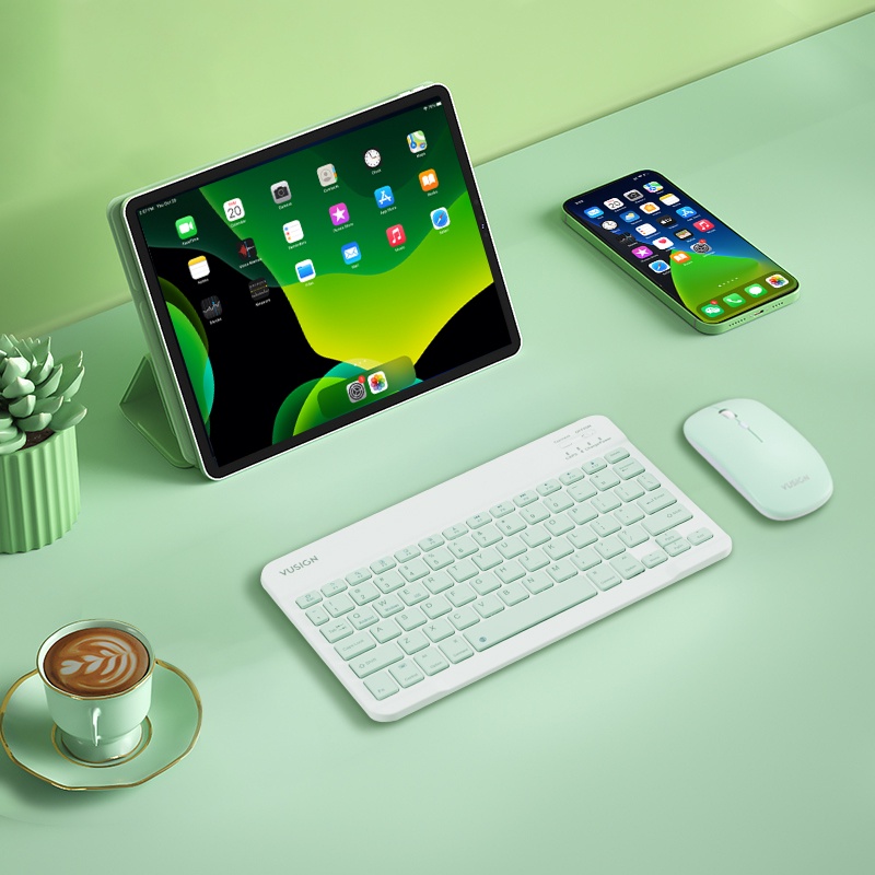 Vusign Portable Keyboard Wireless Bluetooth Keyboard Wireless Mouse And