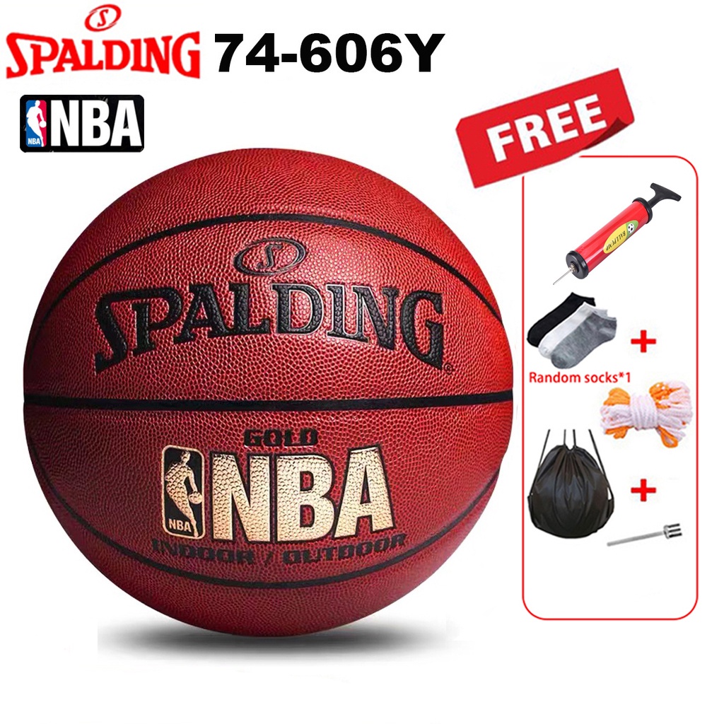 Spalding 74606Y NBA Basketball Size 7 Leather Material Ball Outdoor Training Basketball Sports