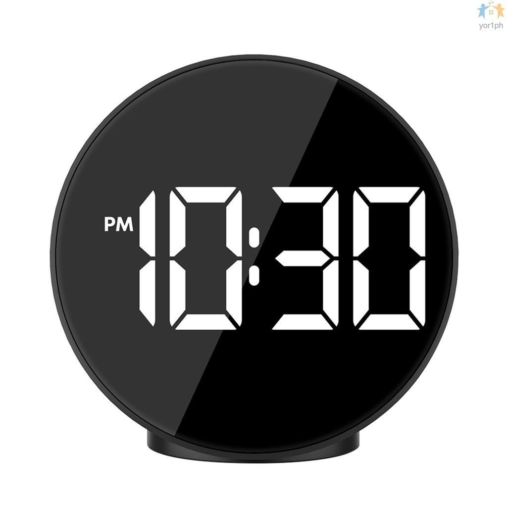 LED Digital Alarm Clock with Large Display Time Temperature Display