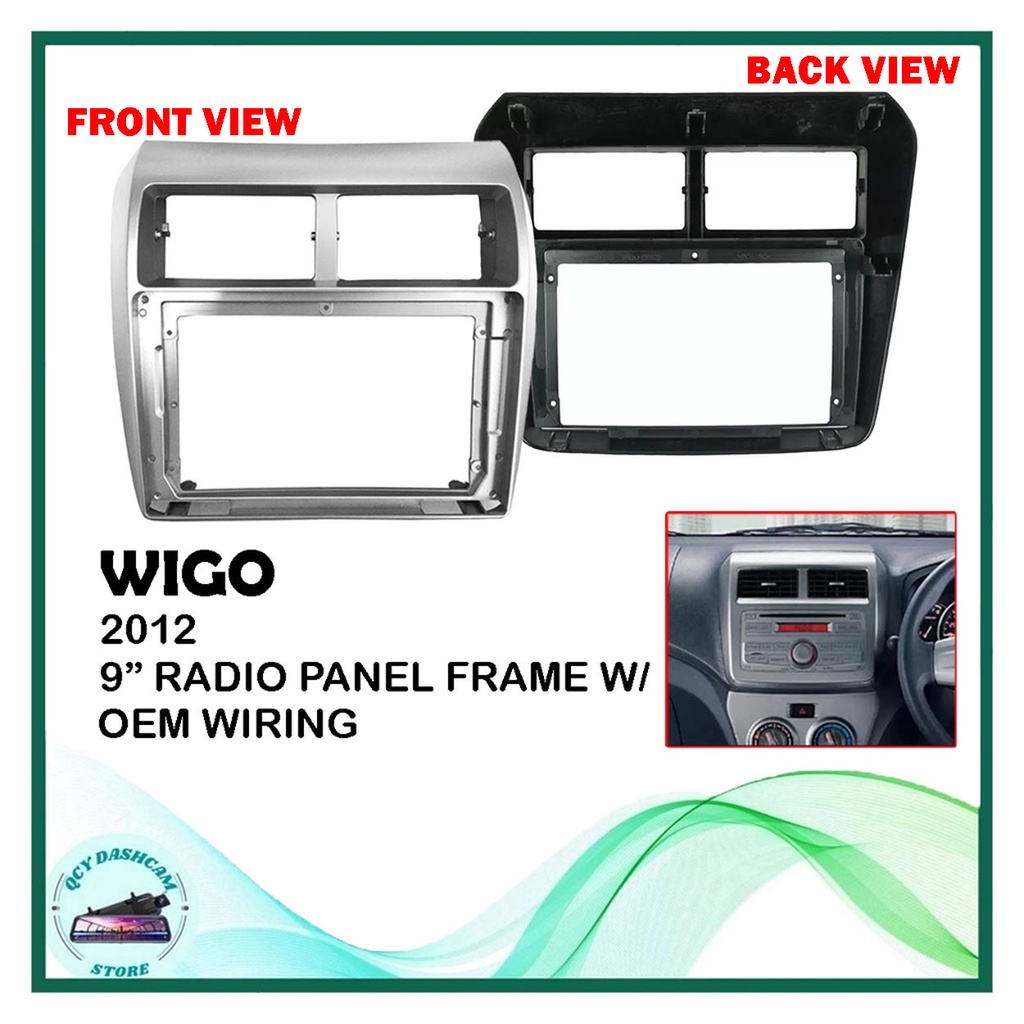 9inch 2 Din Car Radio Stereo Dashboard Modification Fascia Frame/Casing ...