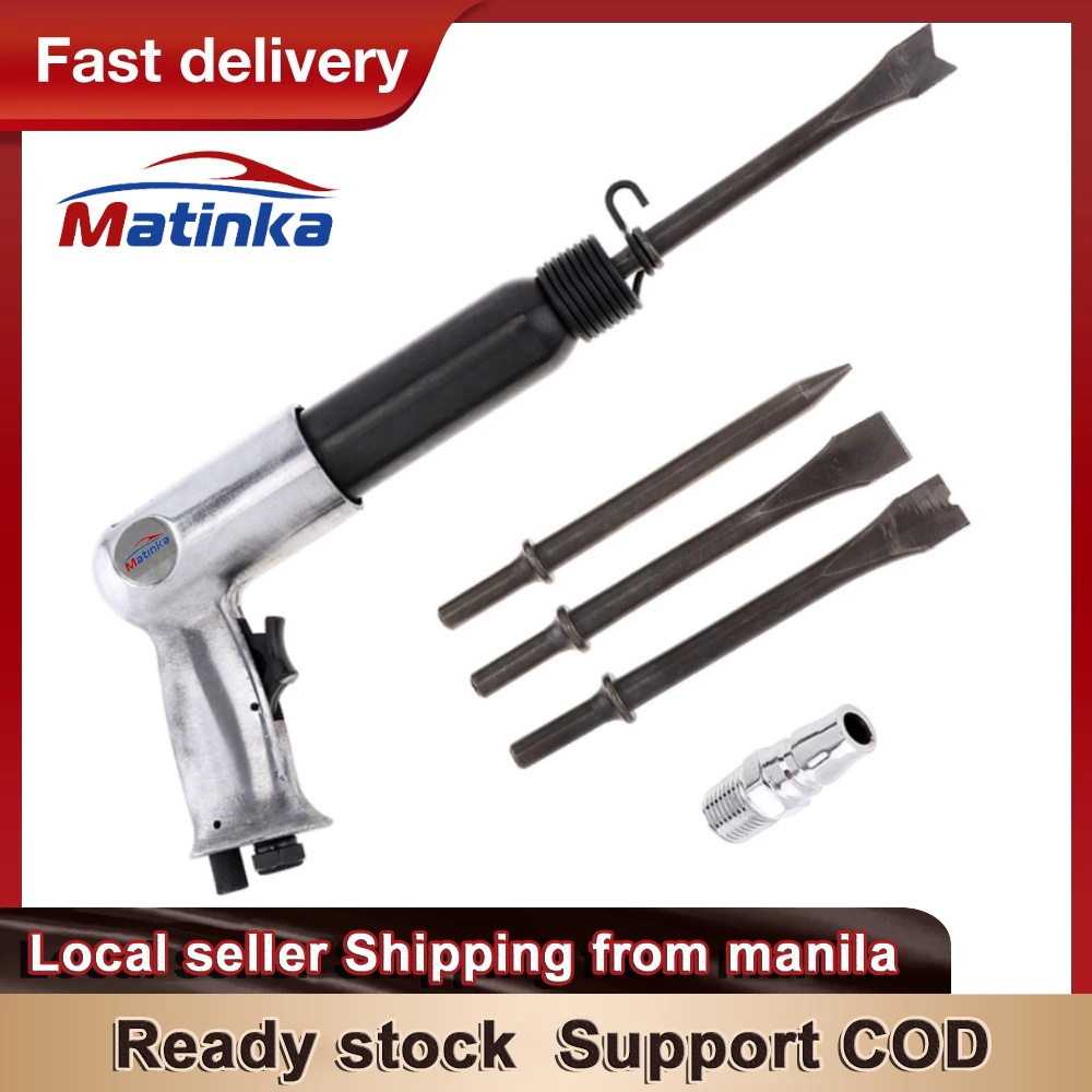 250mm Mini Air Shovel Gun with 4 Chisels Pneumatic Pistol Gas Hammer