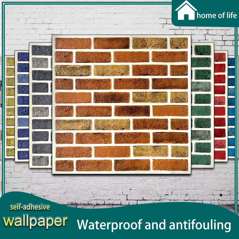 3d foam wallpaper brick 70X70CM culture brick design wallpaper