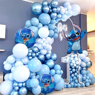 5 Pcs. Happy Birthday Stitch Balloons / 5 globos de Stitch