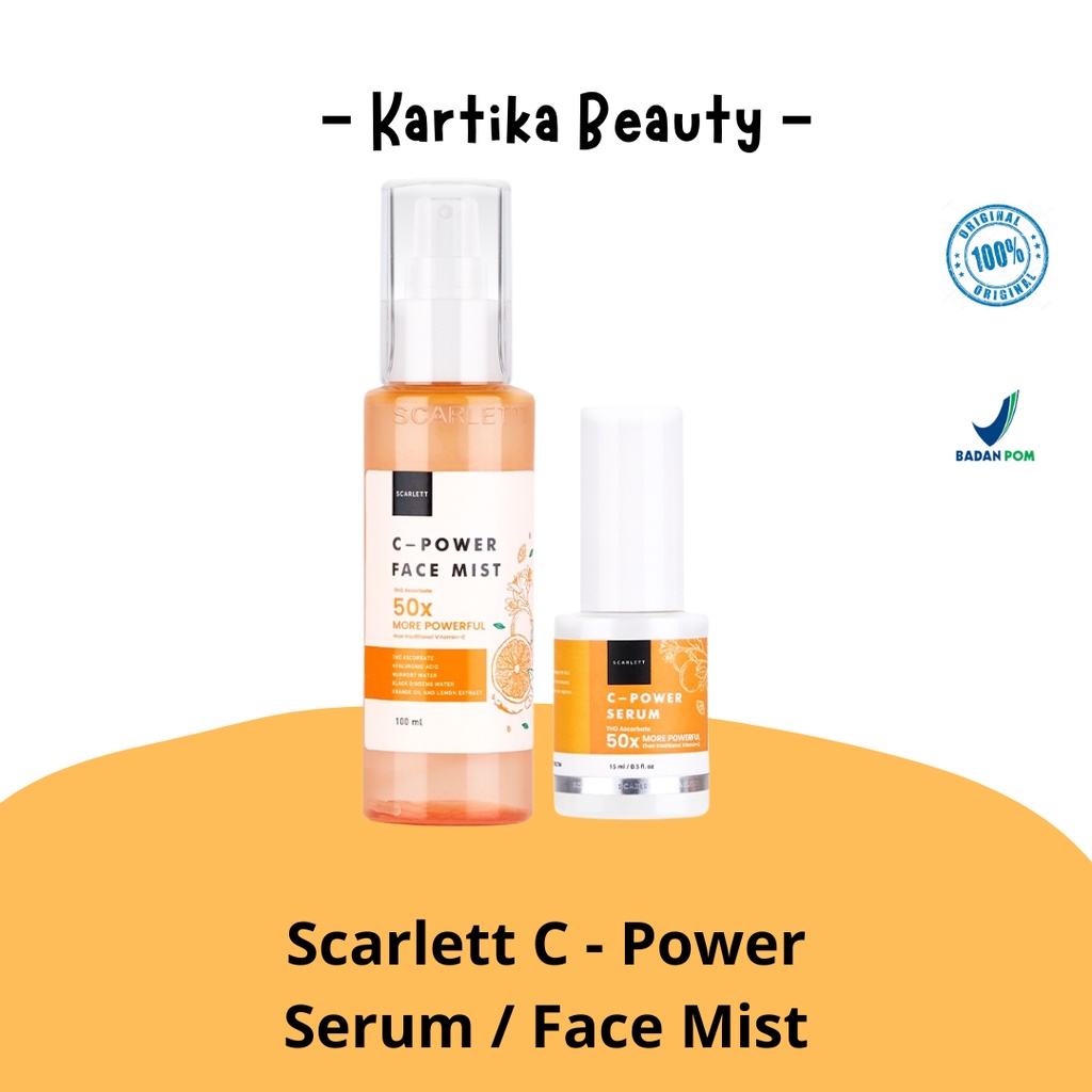 [Sold Unit] SCARLETT C POWER SKIN CARE SERUM VITAMIN C SCARLETT For FACE/FACE MIST SPRAY SETTING