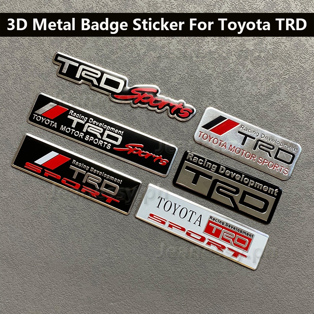 Ready Stock3d Car Sticker Metal Front And Rear Sign Trd Sports Logo