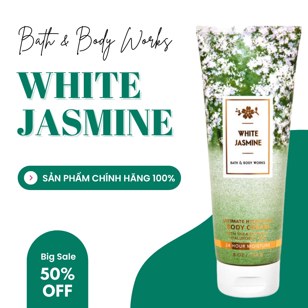 Bath & Body Works Cream White Jasmine Body Cream Saves Body Fragrance