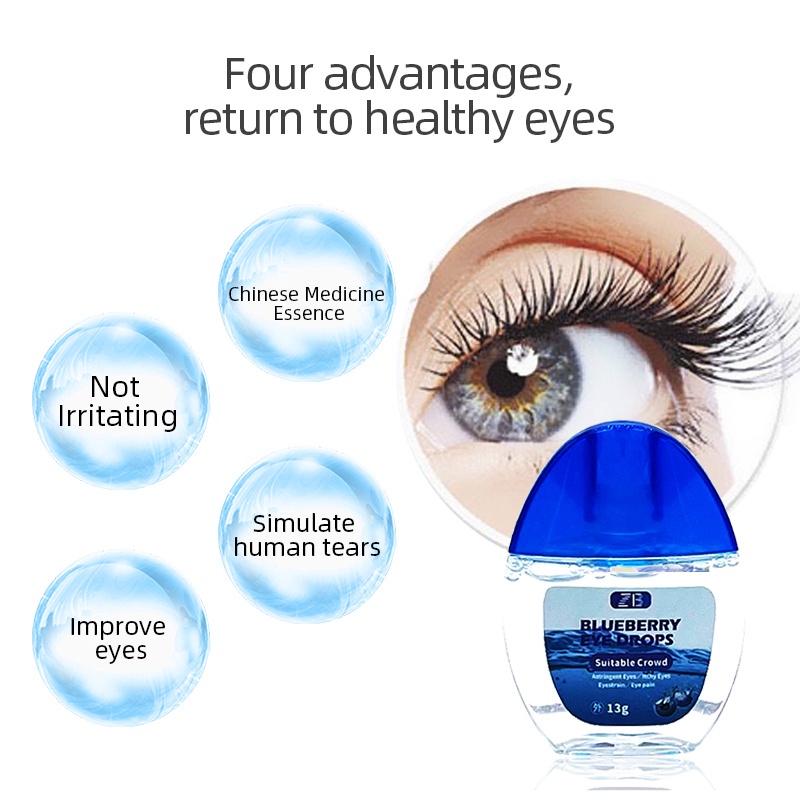 Blueberry Eye Drops Itchy Relieves Dry Eyes Sore Red Eyes Discomfort  Glaucoma Eye Drops | Shopee Philippines