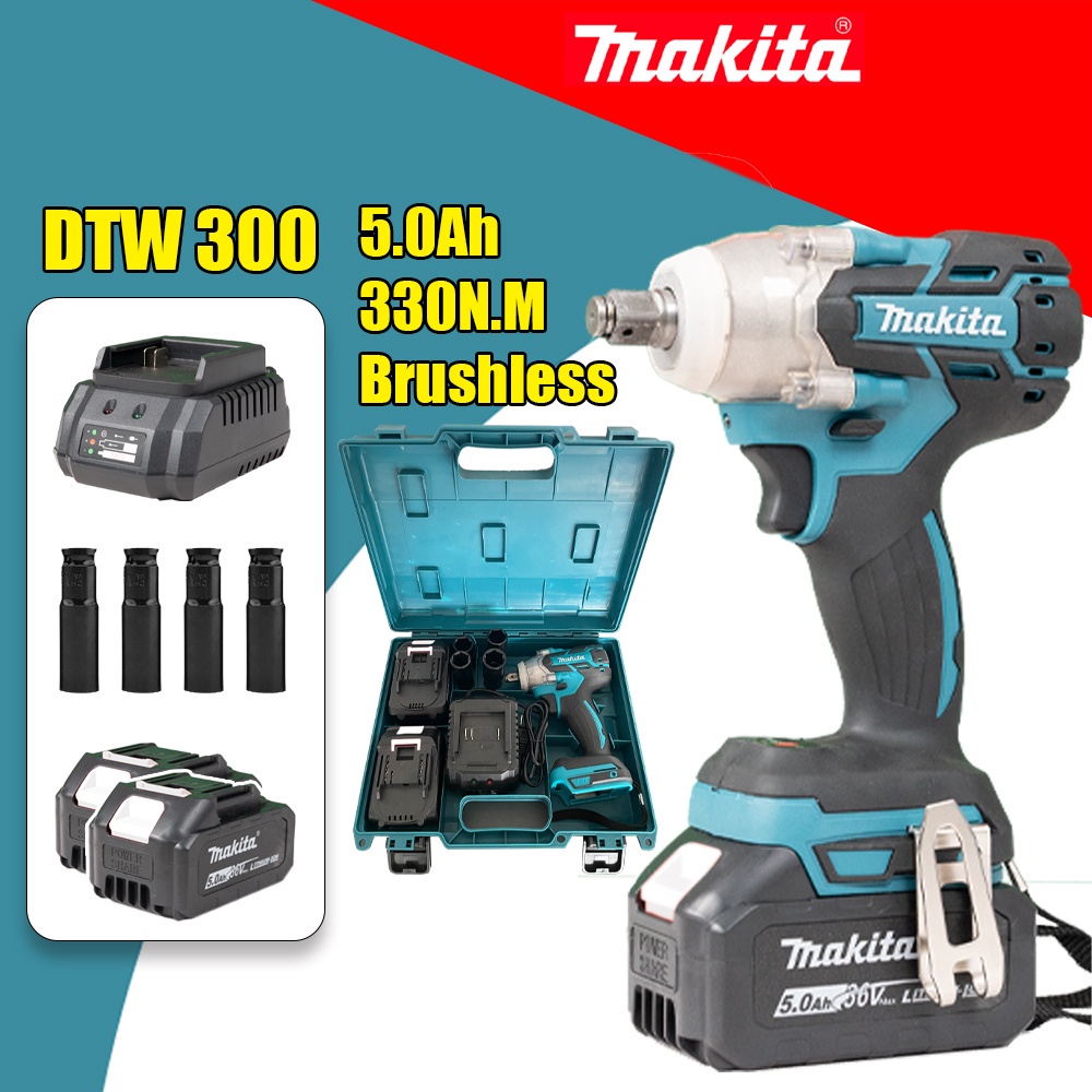 Makita 48V Brushless Electric Impact Wrench Cordless 2 Batteries